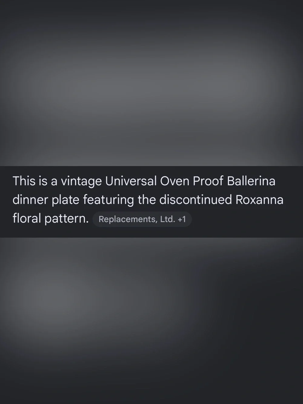VTG Universal Ballerina Dinner Plate.‎